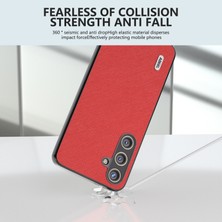 Cool-M Samsung Galaxy S24 Cowhide Deri Telefon Kılıfı Çapraz Doku (Yurt Dışından)