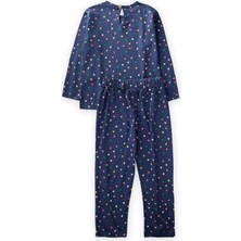Cigit Desenli Pijama Takımı Lacivert