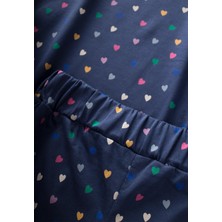 Cigit Desenli Pijama Takımı Lacivert