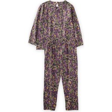 Cigit Desenli Pijama Takim Antrasit