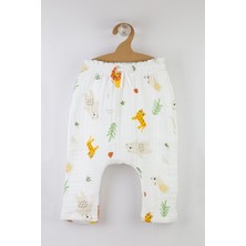 Bondilolly %100 Pamuk Beli Lastikli Müslin Bebek Şalvar Pantolon
