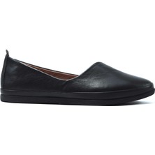 Beety 111-202 Deri Siyah Ortopedik Kadın Babet