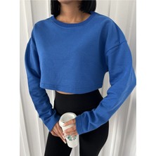 Daily Fashion Hoodie Atelier Saks Crop Bisiklet Yaka Sweatshirt Outdoor Streetwear Y2K Daily Fashion