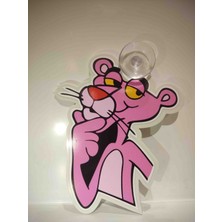 Pembe Panter Vantuzlu Pleksi Cam Süsü