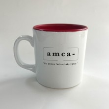 Mor Mürekkep Amca Baskılı Kırmızı Multi Kupa