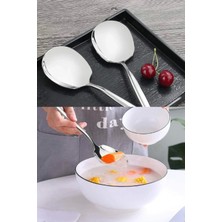 Rosemor Servis Kaşığı Seti 3 Lü Paslanmaz Çelik Lüx Salata Börek Pasta Fırın Tavuk Patates Servis Kaşığı Lüx