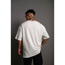 Tarz Yeri 24/1 Düz A Kalite Oversize T-shirt - Beyaz