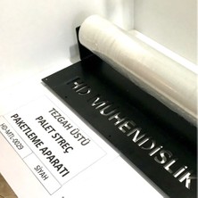 HD Makine Ambalaj Tezgah Üstü Streç Paketleme Aparatı- Metal Kaymaz Gövde