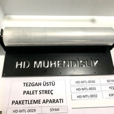 HD Makine Ambalaj Tezgah Üstü Streç Paketleme Aparatı- Metal Kaymaz Gövde