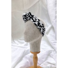 Pistore Siyah Beyaz Leopar Desenli Saten Bandana Renkli Fular Yeni Sezon Saç Aksesuarı
