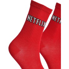 Ruken Store Unisex Netflix Kırmızı Çorap - LKSÇRP18