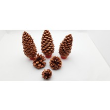 Yılbaşı, Yeni Yıl Noel Ağacı Süsleme Için Dekoratif Boyalı Kozalak Model 07