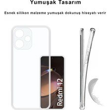 CepStok Xiaomi Redmi 12 Kılıf Şeffaf Kamera Korumalı Esnek Yumuşak Silikon