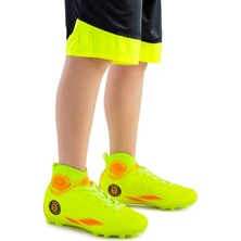 Kiko Kids 142 Fkp Boğazlı Krampon Çim Saha Erkek Çocuk Futbol Ayakkabı Sarı - Turuncu