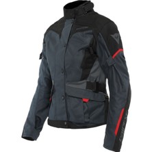 Dainese Tempest 3 Ebony Black Lava Red D-Dry Kadın Mont