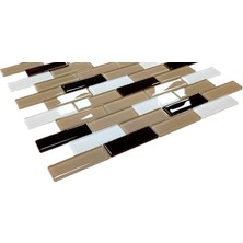 MozaiKristaL Mutfak, Banyo, Havuz, Sauna, Spa ve Yaşam Alanlarının Tüm Yüzeyleri Için Kristal Cam Mozaik. Cam Ölçüsü: 23X73 Mm. File Ölçüsü: 30X30 Cm. ( 1 Kutu = 11 File Karo = 1 M2 Fiyatıdır. )