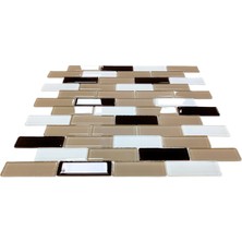 MozaiKristaL Mutfak, Banyo, Havuz, Sauna, Spa ve Yaşam Alanlarının Tüm Yüzeyleri Için Kristal Cam Mozaik. Cam Ölçüsü: 23X73 Mm. File Ölçüsü: 30X30 Cm. ( 1 Kutu = 11 File Karo = 1 M2 Fiyatıdır. )