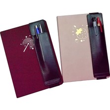 GongtuShop 1 Adet Tarzı Ayarlanabilir Elastik Bant Pu Deri Kılıf A5 Günlük Defter ve Sert Kitap Için Kalemlik (Yurt Dışından)