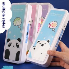 GongtuShop A4 Stili Şifreli Kilit Kalem Kutusu Karikatür Hayvanlar Plastik Kırtasiye Kutusu Okul Çocuklar Için Kalem Kutuları Kalem Kutusu Öğrenci Kalem Kutusu Hediyeler (Yurt Dışından)