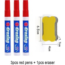 GongtuShop 3redpen 1silgi Stili 4 Adet Beyaz Tahta Kalem Kolay Temizleyici Silinebilir Kalemler Ofis Öğretmen Manyetik Siyah Mavi Kırmızı Yeşil Mürekkep Beyaz Tahta Işaretleyiciler Yazma (Yurt Dışından)