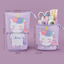 GongtuShop Beyaz Kedi Stili Sevimli Tuval Esnek Kalem Kutusu Kawaii Büyük Kapasiteli Okul Öğrenci Malzemeleri Kalem Çantası Kırtasiye Hediye Organizatör Tutucu Kutusu (Yurt Dışından)