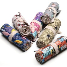 GongtuShop 36 Delik Kalem Stili Yok 36 Delik Mum Boya Çanta Kalem Kutusu Japon Kırtasiye Kalem Makyaj Saklama Çantası Okul Malzemeleri Için Kalem Rulo Kalem Kutuları (Yurt Dışından)