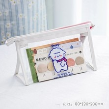 GongtuShop No.6 Tarzı Sevimli Ayı Hayvan Şeffaf Kalem Kutusu Ofis Büyük Kapasiteli Kalem Çantası Malzeme Escolar Kawaii Kırtasiye Okul Malzemeleri (Yurt Dışından)