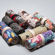 GongtuShop Turuncu Tarzı 36 Delik Mum Boya Çanta Kalem Kutusu Japon Kırtasiye Kalem Makyaj Saklama Çantası Okul Malzemeleri Için Kalem Rulo Kalem Kutuları (Yurt Dışından)