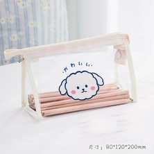 GongtuShop No.3 Tarzı Sevimli Ayı Hayvan Şeffaf Kalem Kutusu Ofis Büyük Kapasiteli Kalem Çantası Malzeme Escolar Kawaii Kırtasiye Okul Malzemeleri (Yurt Dışından)