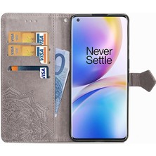 Manyi Mall Oneplus 8 Için Kılıf Pro Darbeye Deri Kılıf Zarif Desen Basit (Yurt Dışından)