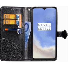 Manyi Mall Oneplus 7t Için Kılıf Zarif Desen Kapak Kapak Darbeye Deri Kılıf (Yurt Dışından)