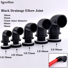 Luoditong Shop 50 mm Rondela Stili 5 Adet 2 ~ Id 20 ~ 50MM Siyah Pvc Boru Akvaryum Butt Balık Tankı Drenaj Bağlantıları Ev Dıy Tüp 90 ° Dirsek Su Drenaj Konnektörleri (Yurt Dışından)