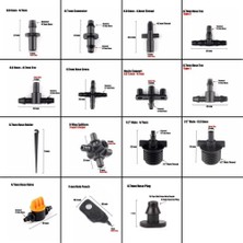 Luoditong Shop 4L7MM Bağlayıcı Stili Çeşitleri Bahçe Hortumu Konnektörleri Mikro Damla Sulama Sistemi Yumuşak Boru Hortum Bağlantıları Tee Bölücüler Fiş Su Konnektörü (Yurt Dışından)