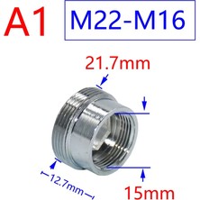 Luoditong Shop M22 x M16 Stili Gümüş 1 Dişli Konnektör Pirinç Musluk Adaptörü Için Musluk Konektörü 1 Adet (Yurt Dışından)