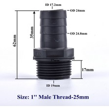 Luoditong Shop 1 İNÇ-25MM Stili 1 Parça '' ~ 1'' Upvc Pagoda Erkek Konu Konnektör Bahçe Sulama Aksesuarları Su Borusu Hortum Ortak Akvaryum Balık Tankı Adaptörü (Yurt Dışından)