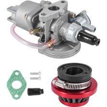 Chihiro586 - 9278 Karbüratör Carb Carby + Kırmızı Hava Filtresi + Yığını 2 Zamanlı 47CC 49CC Motor Parçaları Mini Moto Çocuklar Atv Quad Kir Çocuk Motosikleti Minimoto (Yurt Dışından)