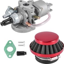 Chihiro586 - 9278 Karbüratör Carb Carby + Kırmızı Hava Filtresi + Yığını 2 Zamanlı 47CC 49CC Motor Parçaları Mini Moto Çocuklar Atv Quad Kir Çocuk Motosikleti Minimoto (Yurt Dışından)