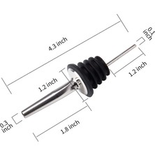 Yaci Shop 3 Adet Gümüş A Tarzı Uporet Şarap Dökücü Paslanmaz Çelik Şarap Şişesi Dökücü Gıda Sınıfı Yağ Mantarları Barmen Araçları Bar Jigger Şarap Aksesuarları (Yurt Dışından)