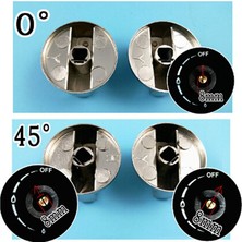 Yaci Shop 0 Derece 8mm Stili Evrensel Metal Döner Anahtar Kontrol Düğmeleri Ev Mutfak Ocak Gaz Sobası Fırın Için Yedek Aksesuar (Yurt Dışından)