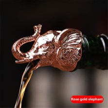 Yaci Shop Gül Altın Fil Tarzı Yeniden Kullanılabilir Çinko Alaşımlı Mühürlü Şarap Tıpa 3D Hayvan Geyik Kafası Plastik Dökücü Bacalı Şişe Tıpaları Şampanya Barı Araçları Parti Hediyeleri (Yurt Dışından)