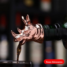 Yaci Shop Gül Altın Fil Tarzı Yeniden Kullanılabilir Çinko Alaşımlı Mühürlü Şarap Tıpa 3D Hayvan Geyik Kafası Plastik Dökücü Bacalı Şişe Tıpaları Şampanya Barı Araçları Parti Hediyeleri (Yurt Dışından)
