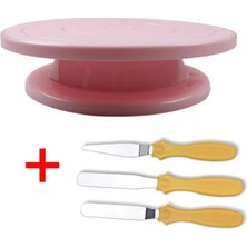 Yaci Shop B3 Stili Yüksek Li Plastik Kek Döner Tabla Döner Kek Plastik Hamur Bıçağı Dekorasyon 10 Inç Kremalı Kek Standı Kek Döner Tabla (Yurt Dışından)