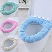 Zhaowen Shop Yeşil Stil Banyo Klozet Kapağı Closestool Mat 1 Adet Yıkanabilir Aksesuarlar Renkli Örgü Kapak Banyo Yumuşak Bide Pedi Banyo Pu Z7S9 (Yurt Dışından)