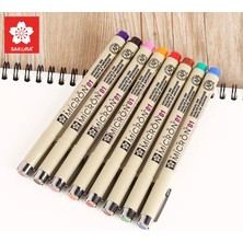 Mingjinshop3 8 Adet 05 Tarzı Japonya Sakura Pigma Mikron Renkli Fineliner Kalem Seti Ince Nokta Çizim Kalemleri Eskiz Işaretleyici Sanat Malzemeleri Tekenen Materialen (Yurt Dışından)