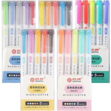 Mingjinshop3 5 Adet Tarzı Et Renkli Kırtasiye Çift Başlı Fosforlu Kalem Marker Kalem Çocuk Cetvel Kalemi Kırtasiye Malzemeleri (Yurt Dışından)