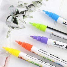 Mingjinshop3 Siyah Stil Gn 36COLORS Akrilik Boya Marker Kalem Işaretleme Renk Boya Kalemleri Seramik Kaya Cam Porselen Kupa Ahşap Kumaş Canva Boya (Yurt Dışından)