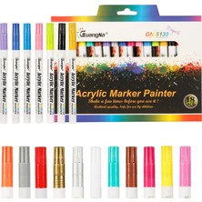 Mingjinshop3 Zümrütyeşil Tarzı Gn 36COLORS Akrilik Boya Marker Kalem Işaretleme Renk Boya Kalemleri Seramik Kaya Cam Porselen Kupa Ahşap Kumaş Canva Boya (Yurt Dışından)