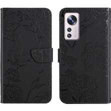 My Boutique Xiaomi 12 Çiçekler ve Kelebekler Için Kılıf ile Darbeye Deri Kılıf Pu (Yurt Dışından)