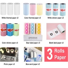 Bifeng Shop Beyaz Etiket 3 Stili 3 Rulo Termal Kağıt Etiket Kağıdı Etiket Kağıdı Fotoğraf Kağıdı Renkli Kağıt Için Peripage Paperang Fotoğraf Yazıcısı (Yurt Dışından)
