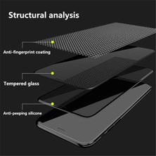 MTK Moveteck Apple Iphone 14 Pro Uyumlu Hayalet Ekran Koruyucu Cam 5d Privacy Yandan Görünmez Gizlilik Sağlayan Ekran Koruyucu Camı Tam Kaplar